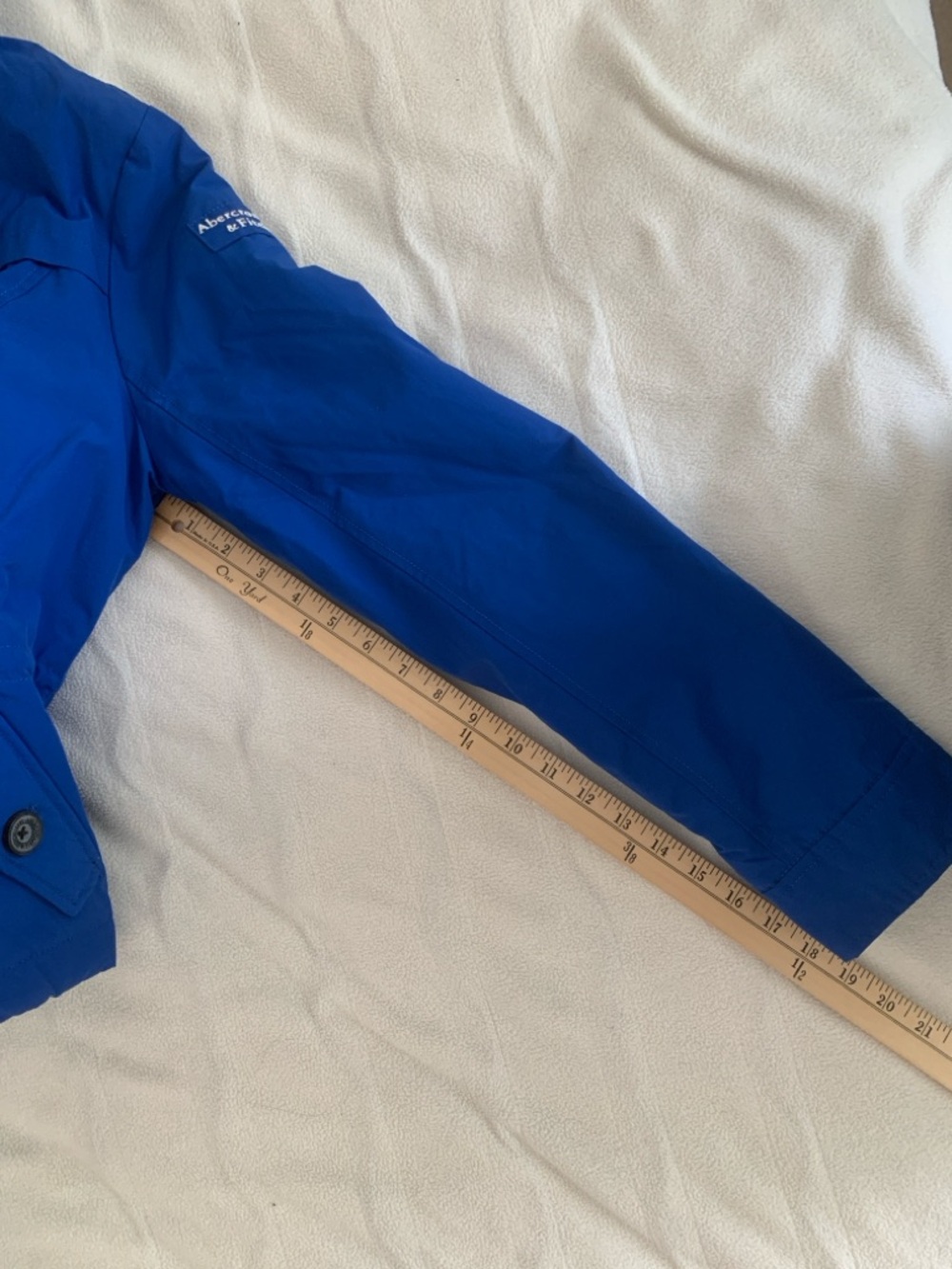 NWT Abercrombie & Fitch Blue Hooded Utility Jacket Women’s Medium Zip Coat - Picture 16 of 16